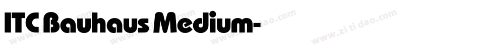 ITC Bauhaus Medium字体转换